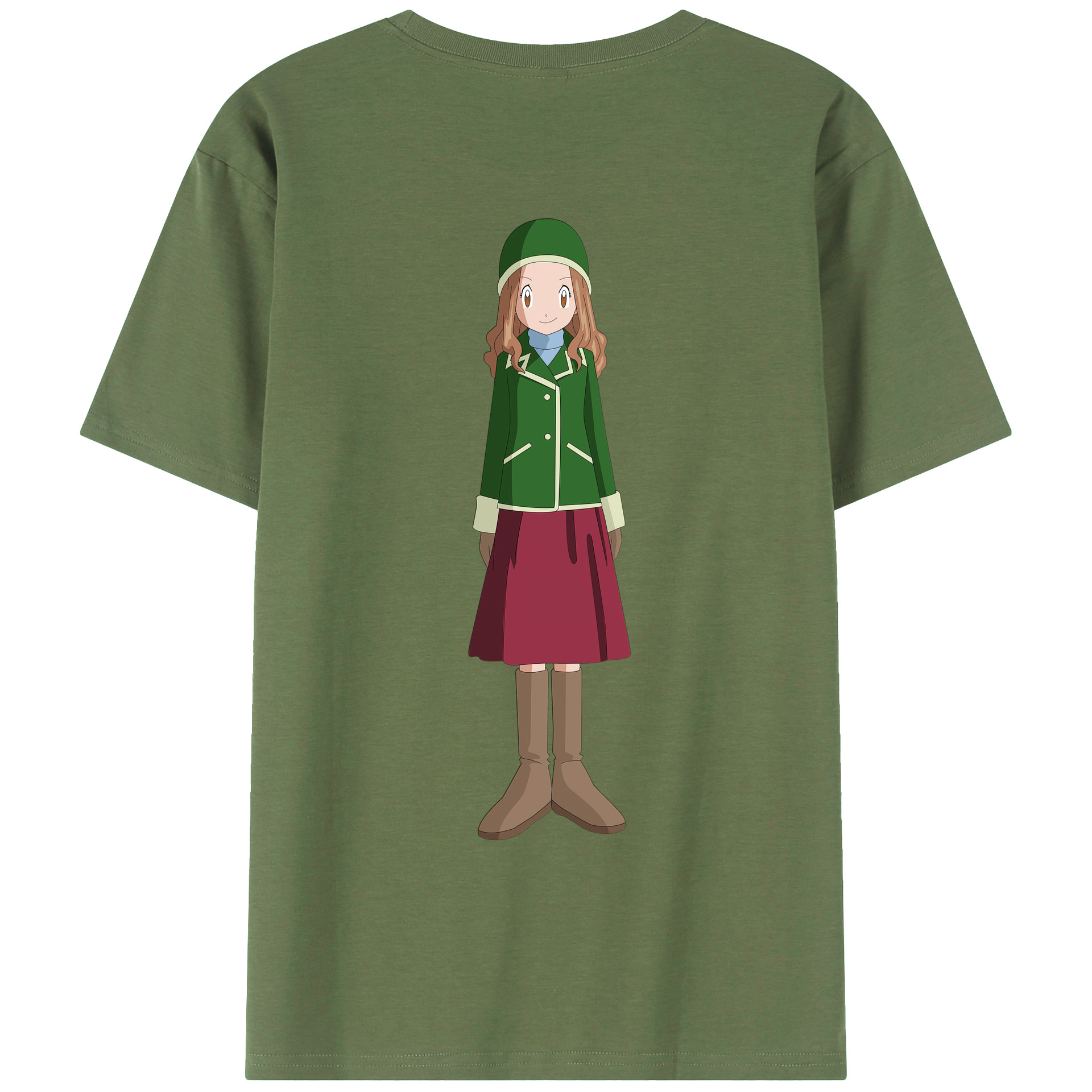 （画像用） Digimon デジタルモンスター/デジモン 綿100％ メンズ半袖Tシャツ（バックプリント） 通気性